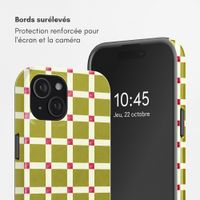 Selencia Coque arrière Vivid Apple iPhone 15 - Check This Olive