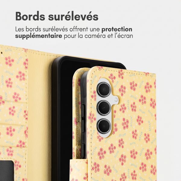 imoshion Étui de télephone portefeuille Design Samsung Galaxy A36 - Sunny Yellow Petite Flowers