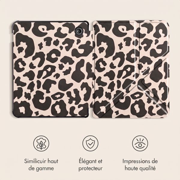 imoshion Étui de liseuse portefeuille design Pliable Kobo Libra Colour - Leopard