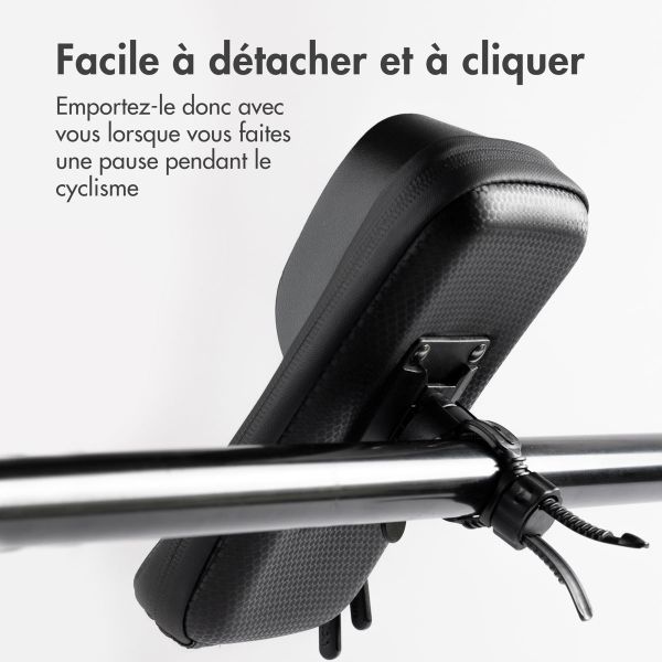 imoshion Support de téléphone pour vélo avec visière pare-soleil - Résistant aux éclaboussures - Universel - Noir