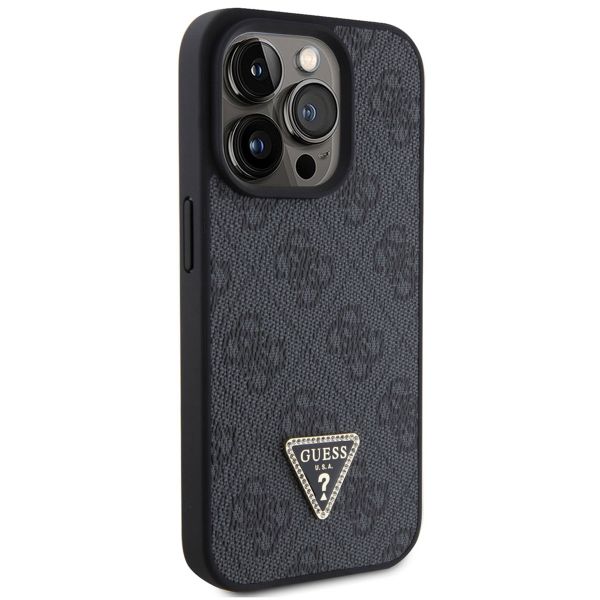 Guess Coque 4G Logo Triangle Strass Apple iPhone 15 Pro - Noir