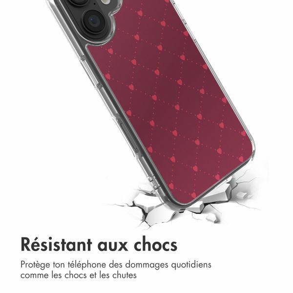 imoshion Coque Design Apple iPhone 16 - Crush Check Coral Dust