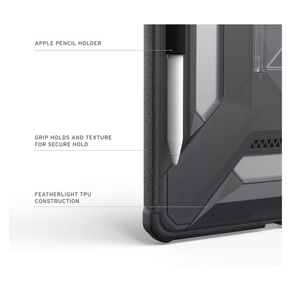 UAG Coque arrière Scout Plus avec support Scout Apple iPad Air 11 pouces (2026) M4 / (2025) M3 / (2024) M2 - Ash