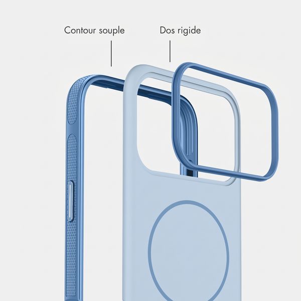 imoshion Coque arrière Color avec Thin MagSafe Ring Apple iPhone 18 Pro Max / 17 Pro Max - Bleu clair