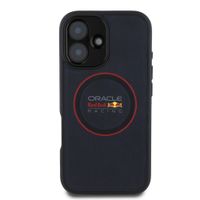 Red Bull Racing Coque en cuir PU maillé MagSafe Apple iPhone 16 - Navy