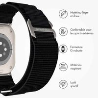 imoshion Bracelet en nylon Alpine Apple Watch | 44/45/46/49 mm - Noir