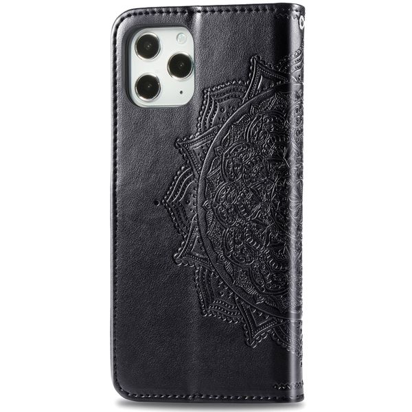 Etui de télephone portefeuille Mandala Apple iPhone 12 (Pro) - Noir
