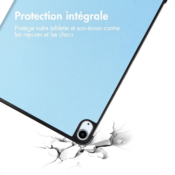 imoshion Coque tablette Trifold Apple iPad Air 11 pouces (2026) M4 / (2025) M3 / (2024) M2 / Air 5 (2022) / Air 4 (2020) - Bleu clair