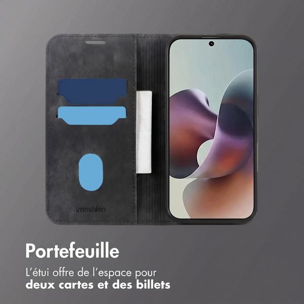 imoshion Étui de téléphone portefeuille Slim Motorola Moto G56 - Noir