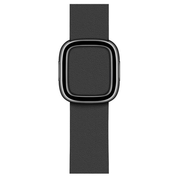 Apple Bracelet Leather Band Modern Buckle Apple Watch | 38/40/41/42 mm - Taille M - Noir