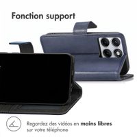 imoshion Étui de télephone portefeuille de luxe Motorola Edge 70 Fusion - Bleu foncé