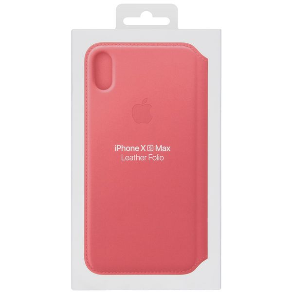 Apple Étui de télephone portefeuille Leather Folio Apple iPhone Xs Max - Peony Pink