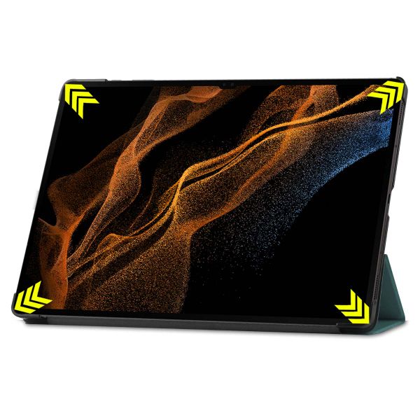 imoshion Coque tablette Trifold Galaxy Tab S8 Ultra - Vert foncé