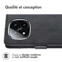 imoshion Étui de télephone portefeuille de luxe Xiaomi Redmi Note 14 Pro Plus (5G) - Noir