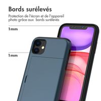 imoshion Coque arrière avec porte-cartes Apple iPhone 11 - Bleu foncé