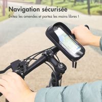 imoshion Support de téléphone pour vélo avec visière pare-soleil - Résistant aux éclaboussures - Universel - Noir