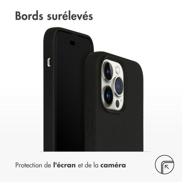 Accezz Coque Liquid Silicone Apple iPhone 14 Pro Max - Noir