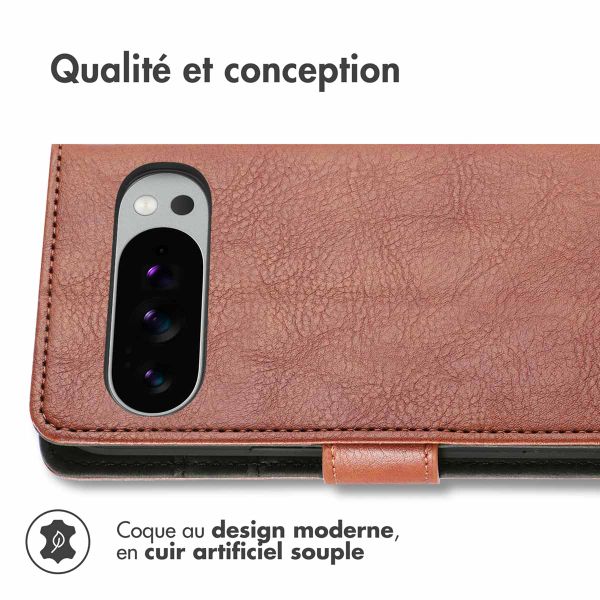 imoshion Étui de télephone portefeuille de luxe Google Pixel 10 Pro XL - Marron
