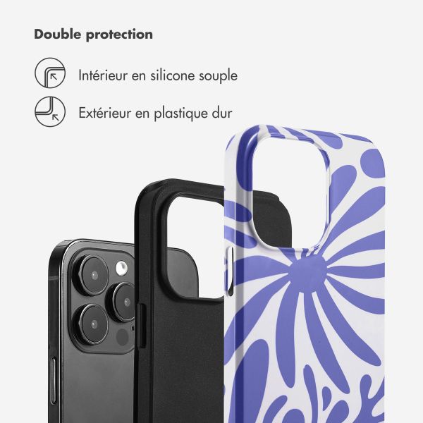 Selencia Coque arrière Vivid Apple iPhone 14 Pro Max - Modern Bloom Sapphire Blue