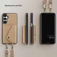 Selencia Coque de télephone Sera avec cordon et porte-cartes enveloppe Samsung Galaxy A16 - Taupe