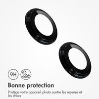 imoshion ﻿Lot de 2 protections d'objectif de caméra Apple iPhone 13 - Noir