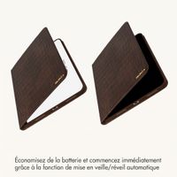 Selencia Coque Croco Apple iPad 11 (2025) 11 pouces A16 / iPad 10 (2022) 10.9 pouces - Choco Brown
