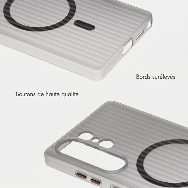 Accezz Coque arrière Lite avec MagSafe | Fluted | Samsung Galaxy S26 Ultra - Gris