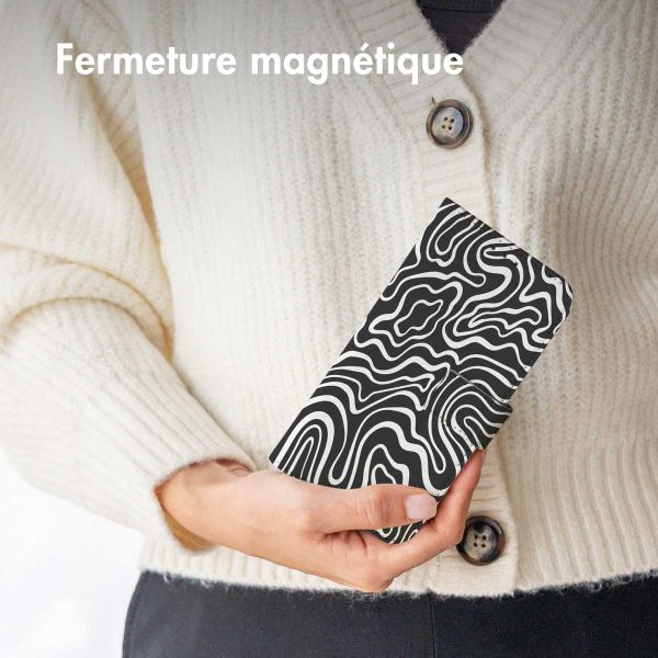 imoshion Étui de télephone portefeuille Design Motorola Moto G24 Power - Black And White