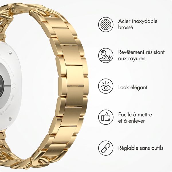 Selencia Bracelet Chain Samsung Galaxy Watch 9 (40/44mm) / Watch 8 (40/44mm) / Classic (46mm) - Doré