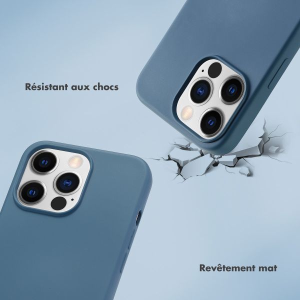 Selencia Coque avec dragonne de luxe Apple iPhone 13 Pro - Bleu