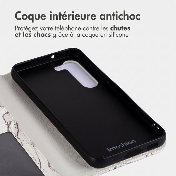 imoshion Étui de télephone portefeuille Design Samsung Galaxy S23 - Sandy Marble