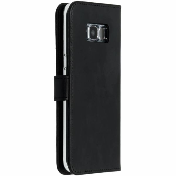Selencia Étui portefeuille en cuir véritable Samsung Galaxy S8 - Noir