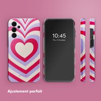Selencia Coque arrière Vivid Samsung Galaxy A15 (5G/4G) - Double Hearts Rubine Red Lilac