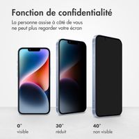 Accezz Protection d'écran en verre trempé Privacy Apple iPhone 17e / 16e / 14 / 13 / 13 Pro