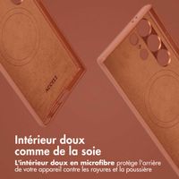 Accezz Étui de télephone portefeuille en cuir 2-en-1 avec MagSafe Samsung Galaxy S24 Ultra - Sienna Brown