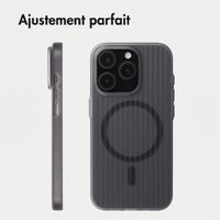 Accezz Coque arrière Lite avec MagSafe | Fluted | Apple iPhone 15 Pro - Gris