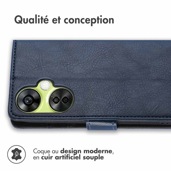 imoshion Étui de télephone portefeuille de luxe OnePlus Nord CE 3 / CE 3 Lite - Bleu foncé