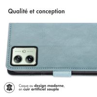 imoshion Étui de télephone portefeuille de luxe Motorola Moto G54 - Bleu clair