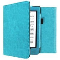 imoshion Étui de liseuse portefeuille en cuir végan Kobo Nia - Bleu clair