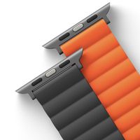 Uniq Bracelet Revix réversible Apple Watch | 44/45/46/49 mm - Charcoal (Grey/Orange)