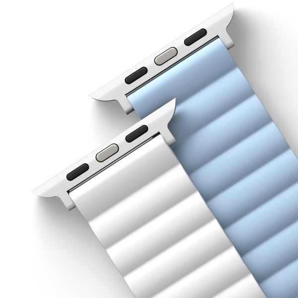 Uniq Bracelet Revix réversible Apple Watch | 44/45/46/49 mm - Arctic (White/Blue)