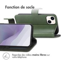 imoshion Étui de télephone portefeuille de luxe Apple iPhone 14 / 13 - Vert