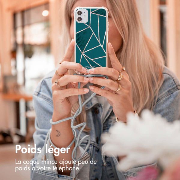 imoshion Coque Design avec cordon Apple iPhone 14 - Petrol Green Graphic