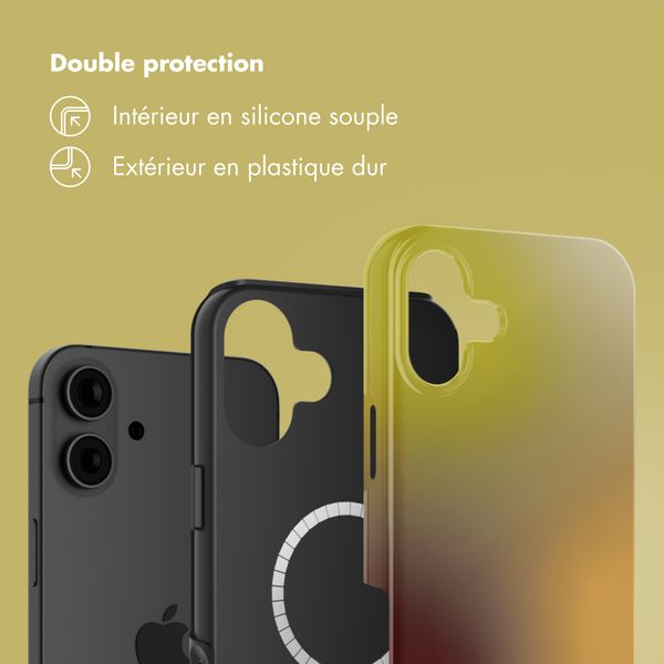 Selencia Coque arrière Vivid avec MagSafe Apple iPhone 16 - Gradient Olive Dust
