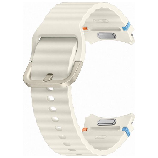 Samsung Bracelet Sport original Samsung Galaxy Watch 4 / 5 / 6 / 7 / FE (20 mm) - Taille S/M - Cream