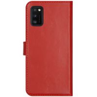 Selencia Étui portefeuille en cuir véritable Samsung Galaxy A41 - Rouge