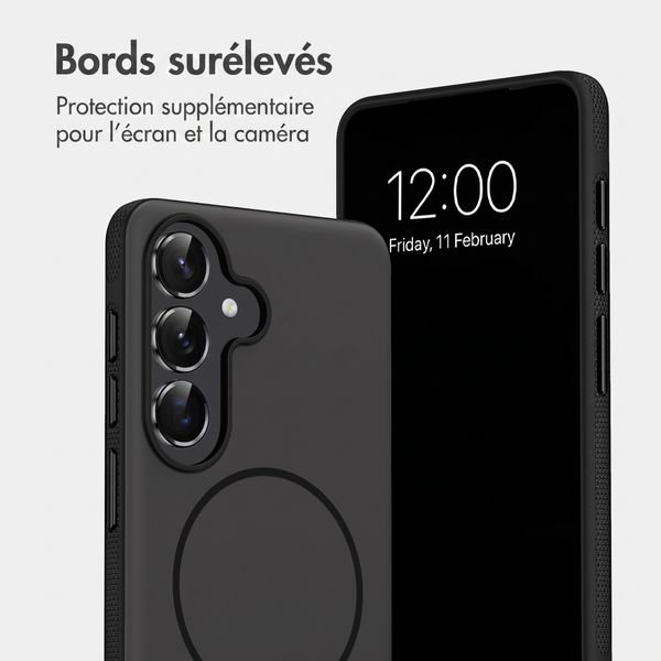 imoshion Coque arrière Color avec Thin MagSafe Ring Samsung Galaxy S25 / S24 - Noir