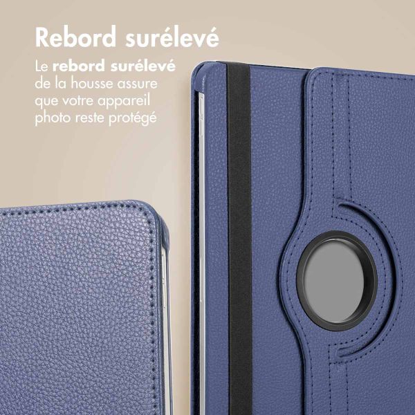 imoshion Coque tablette rotatif à 360° Samsung Galaxy Tab S10 Ultra / Tab S9 Ultra - Bleu foncé