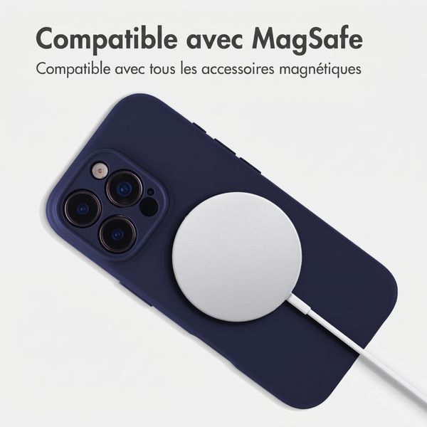 Accezz Coque Grip avec MagSafe Apple iPhone 16 Pro - Bleu foncé