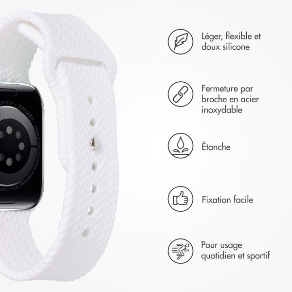 imoshion Bracelet tressé en silicone Apple Watch | 44/45/46/49 mm - Blanc